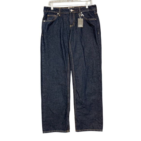 Cotton On Denim - Cotton On Jeans Women 28 Blue Rigid Low Straight Denim Dark Wash 100% Cotton NWT